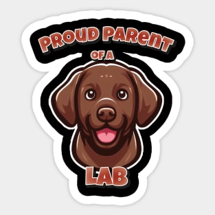 Chocolate Labrador Cute Sticker